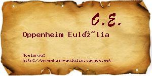 Oppenheim Eulália névjegykártya